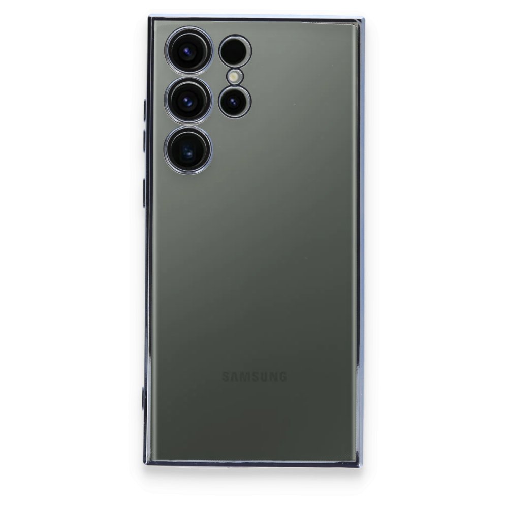  Samsung Galaxy S24 Ultra Kılıf Razer Lensli Silikon - Açık Mavi