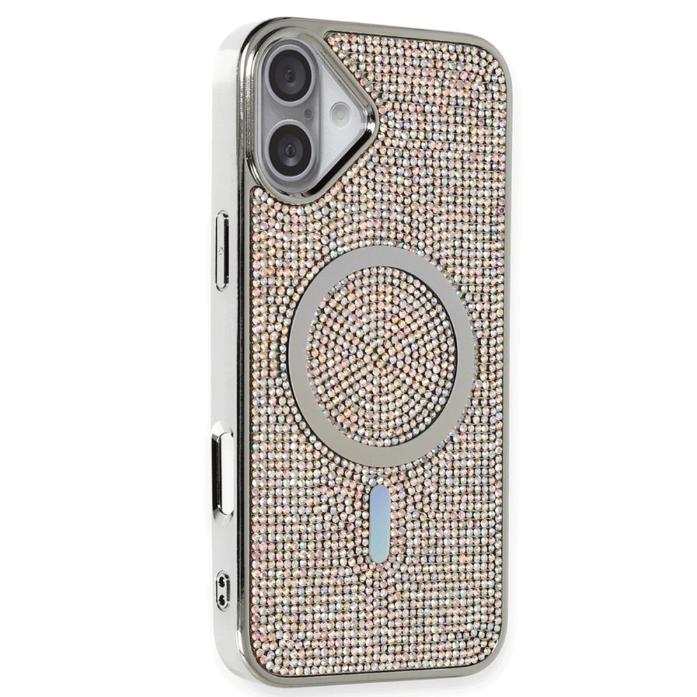 iPhone 16 Kılıf Diamond Magsafe Kapak - Rainbow  iPhone 16 Kılıf Diamond Magsafe Kapak - Rainbow