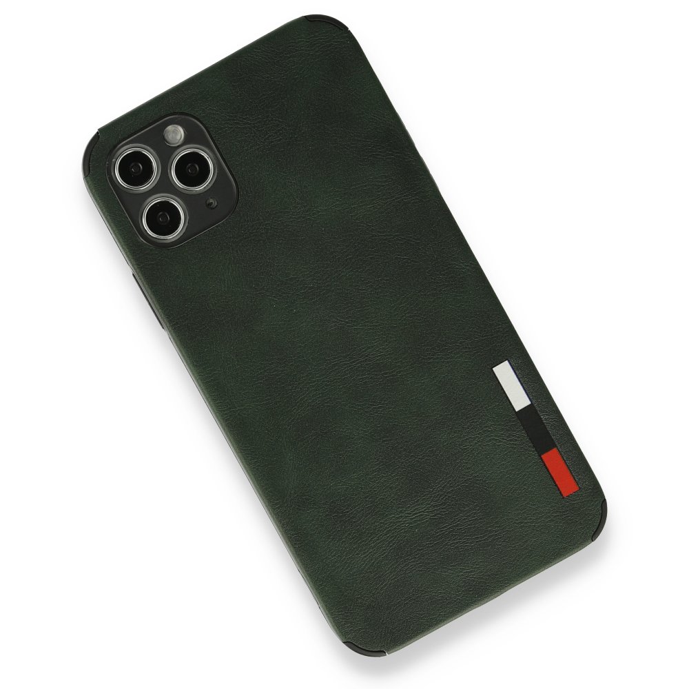  iPhone 11 Pro Max Kılıf Loop Deri Silikon - Yeşil