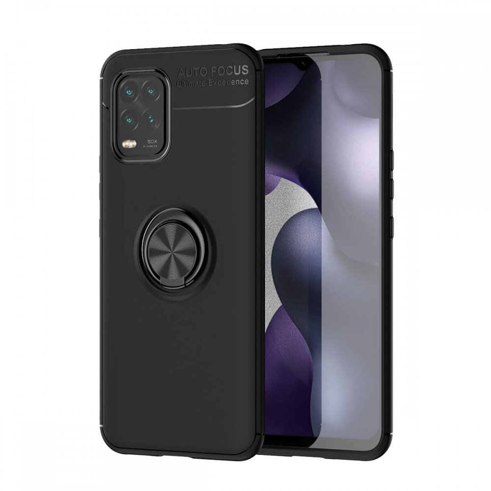 Xiaomi Mi 10 Lite Kılıf Range Yüzüklü Silikon - Siyah  Xiaomi Mi 10 Lite Kılıf Range Yüzüklü Silikon - Siyah