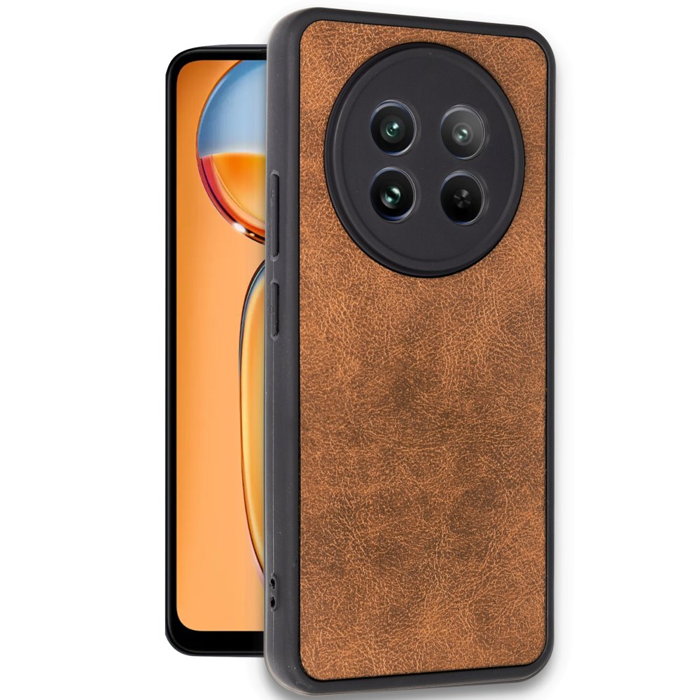 Realme 12 5G Kılıf Aras Deri Kapak - Taba Realme 12 5G Kılıf Aras Deri Kapak - Taba
