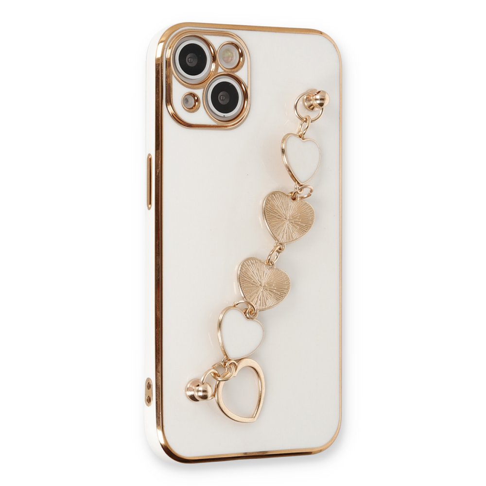  iPhone 14 Plus Kılıf Esila Silikon - Beyaz