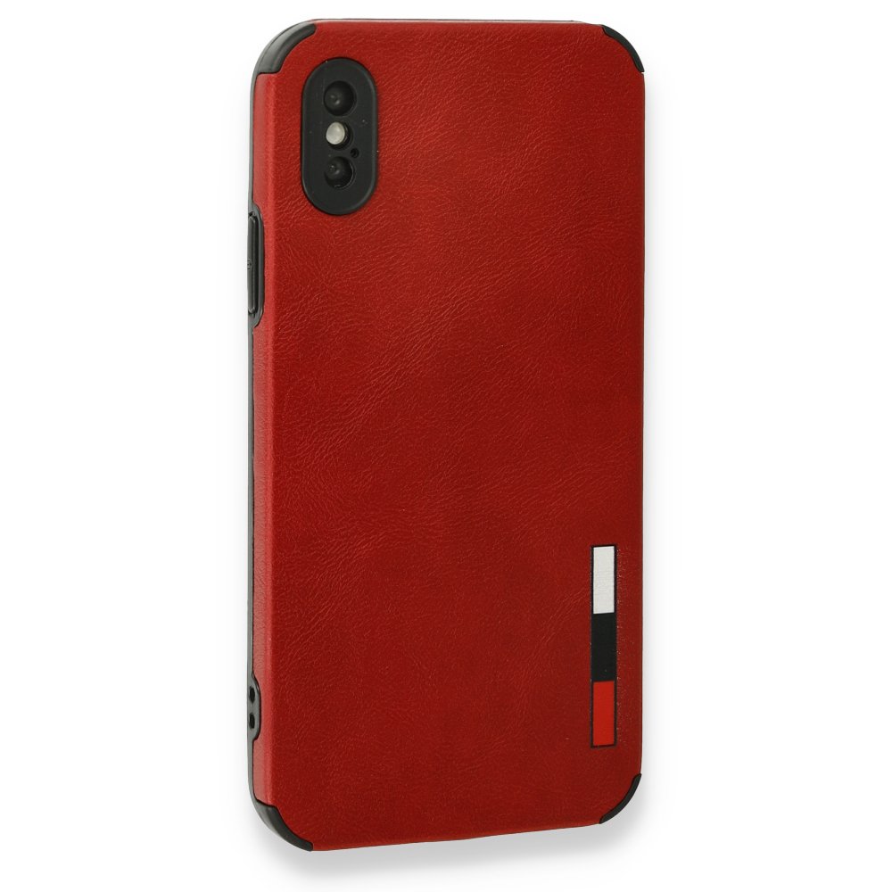 iPhone XS Kılıf Loop Deri Silikon - Kırmızı iPhone XS Kılıf Loop Deri Silikon - Kırmızı
