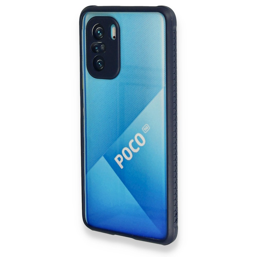 Redmi K40 Kılıf Miami Şeffaf Silikon - Lacivert Redmi K40 Kılıf Miami Şeffaf Silikon - Lacivert