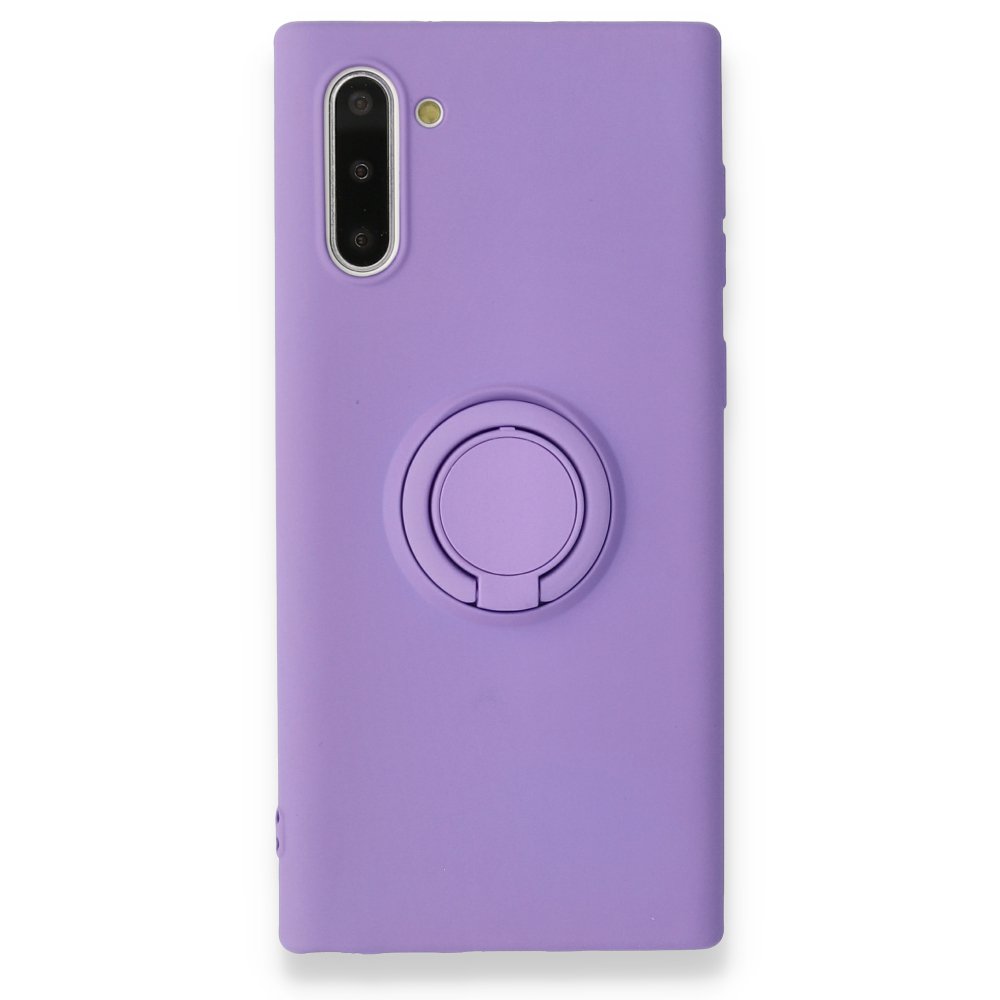  Samsung Galaxy Note 10 Kılıf Viktor Yüzüklü Silikon - Mor