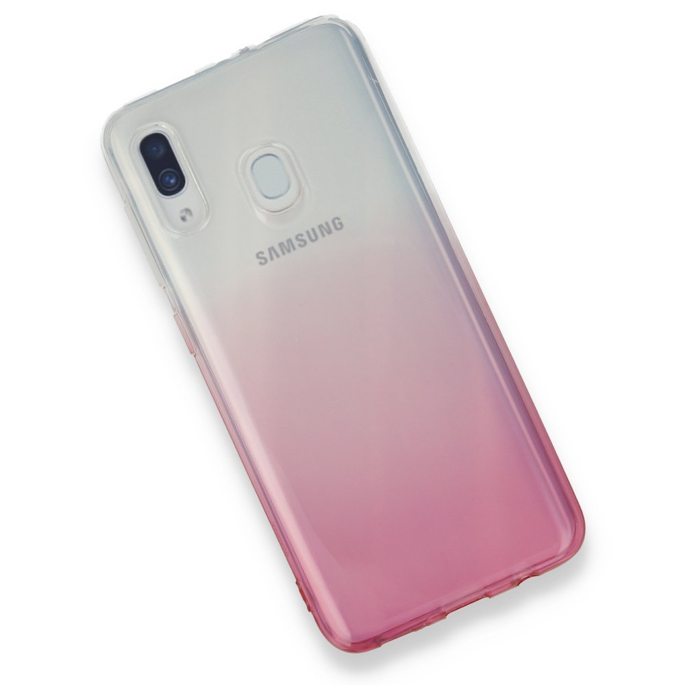  Samsung Galaxy A30 Kılıf Lüx Çift Renkli Silikon - Pembe
