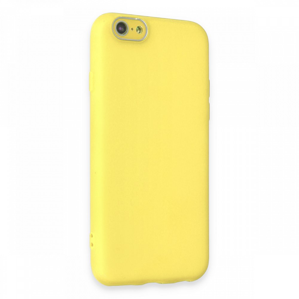  iPhone 6 Kılıf Lansman Glass Kapak - Sarı