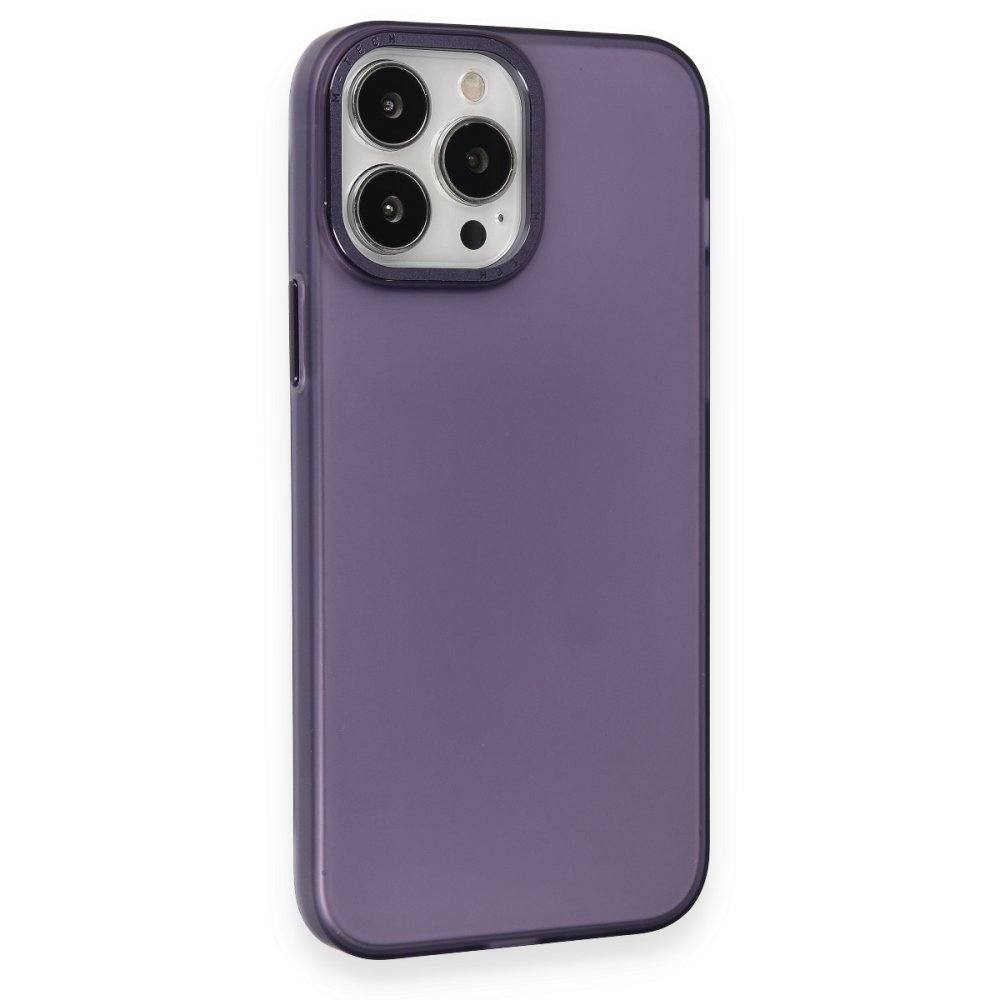  iPhone 15 Pro Kılıf Modos Metal Kapak - Derin Mor