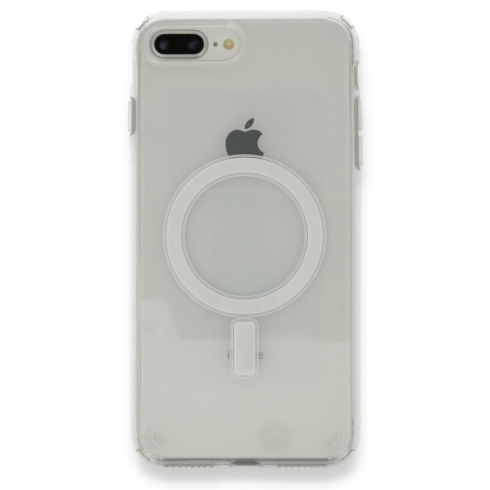  iPhone 8 Plus Kılıf Magneticsafe Şeffaf Silikon - Şeffaf