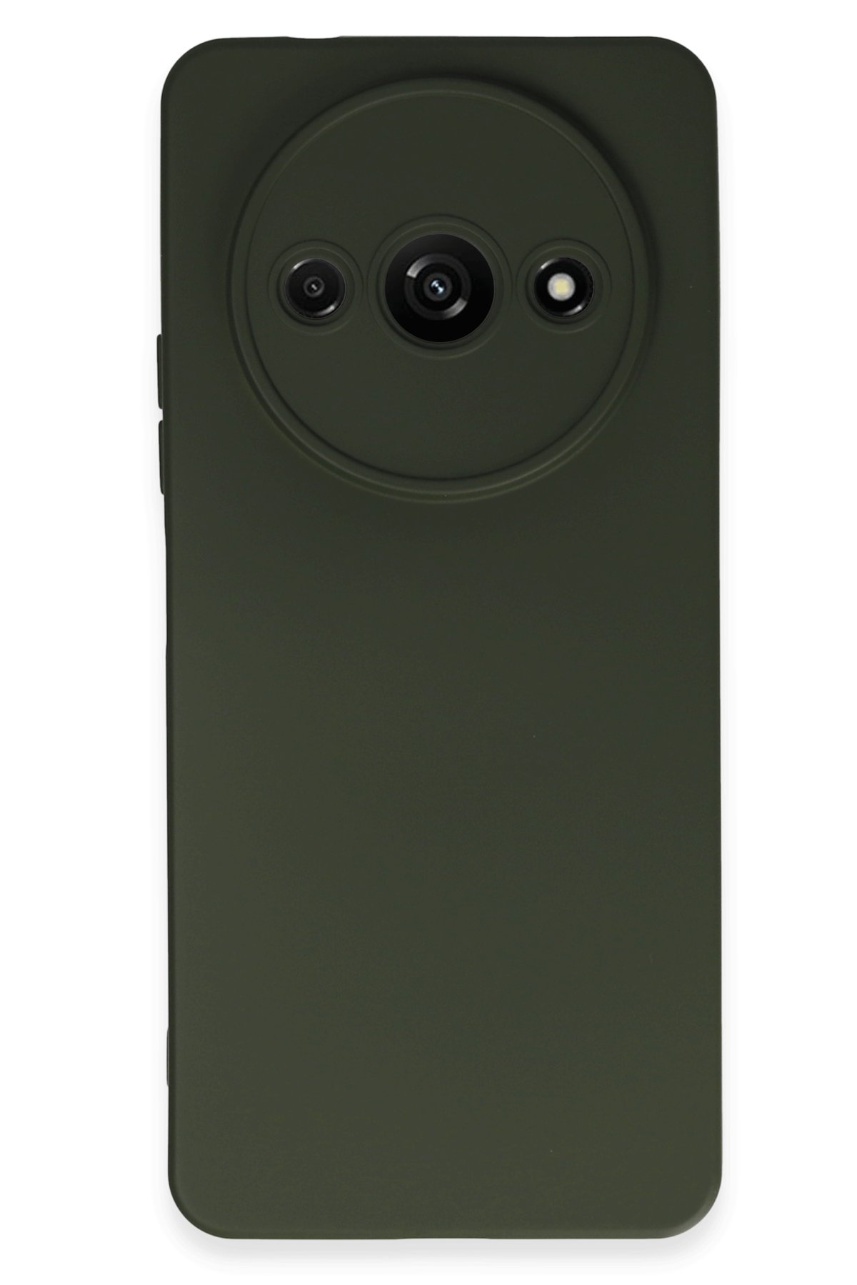 Redmi A3 4G Kılıf Nano içi Kadife Silikon - Koyu Yeşil