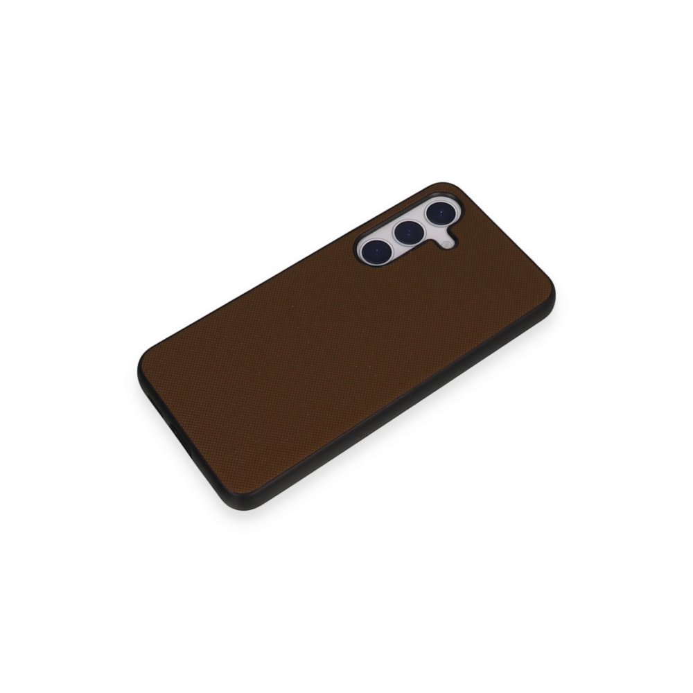 Samsung Galaxy S24 Kılıf Taft Kapak - Kahverengi