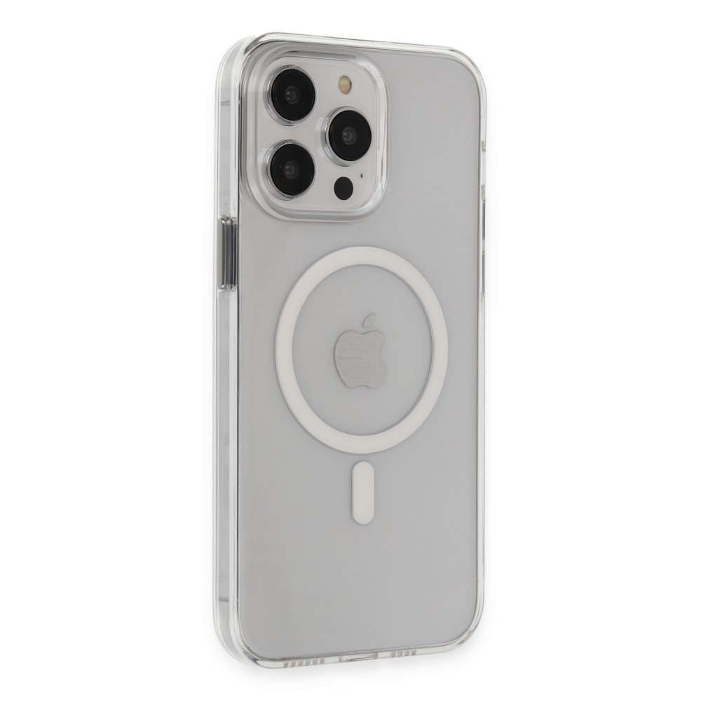  iPhone 15 Pro Max Kılıf Tron Şeffaf Magsafe Kapak - Şeffaf