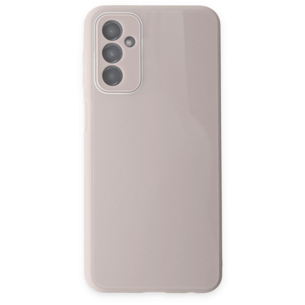  Samsung Galaxy M13 Kılıf Glass Kapak - Pembe