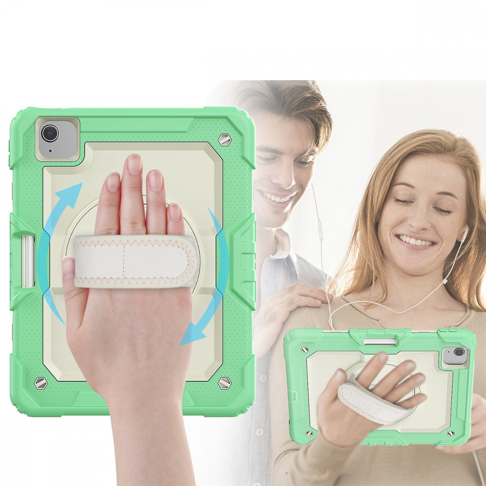  iPad Air 4 10.9 Kılıf Strap New Tablet Kapak - Yeşil