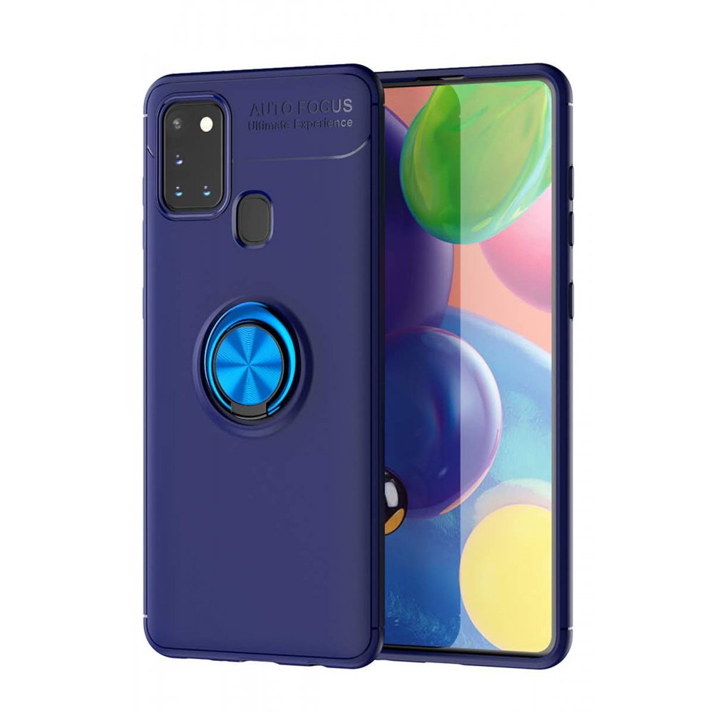  Samsung Galaxy M31 Kılıf Range Yüzüklü Silikon - Mavi