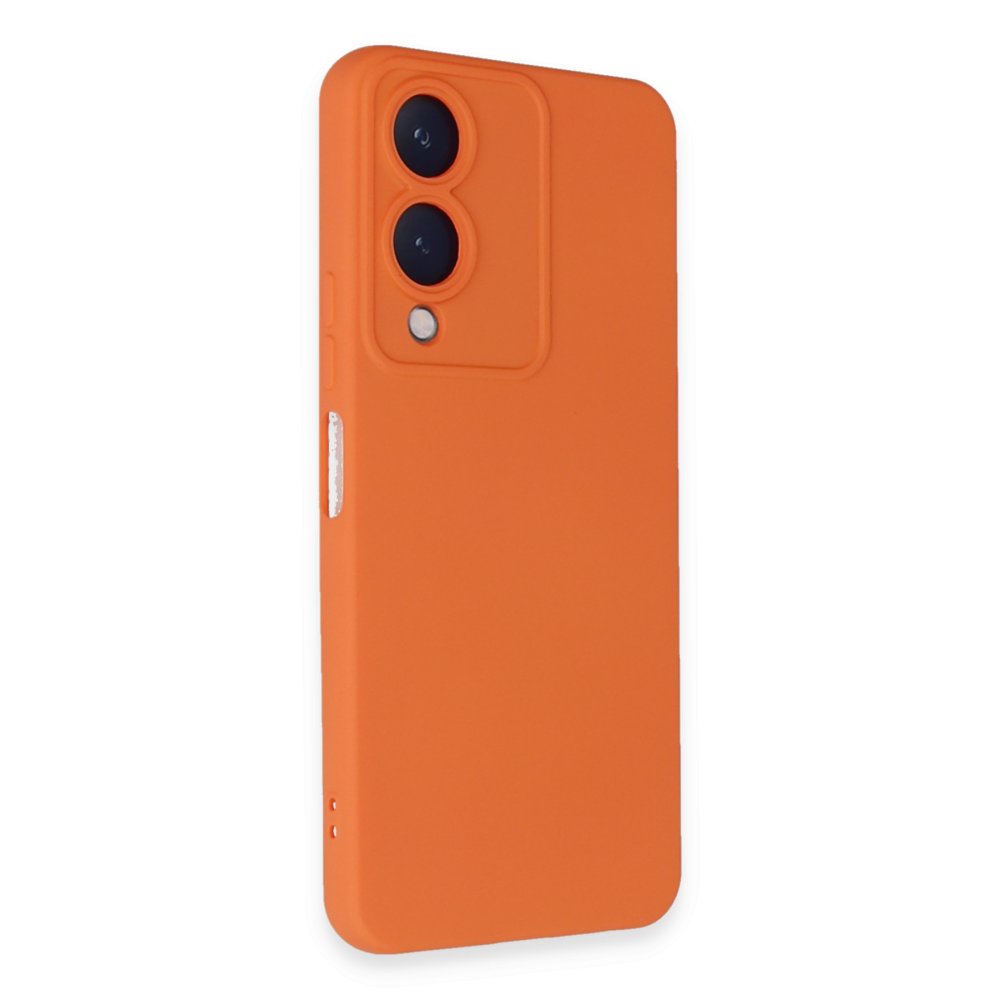Vivo Y17S Kılıf Nano içi Kadife Silikon - Turuncu Vivo Y17S Kılıf Nano içi Kadife Silikon - Turuncu