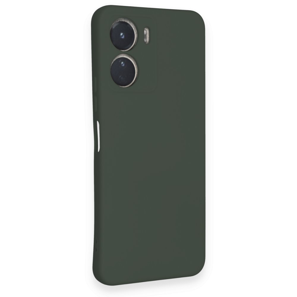Vivo Y16 Kılıf Nano içi Kadife Silikon - Koyu Yeşil Vivo Y16 Kılıf Nano içi Kadife Silikon - Koyu Yeşil