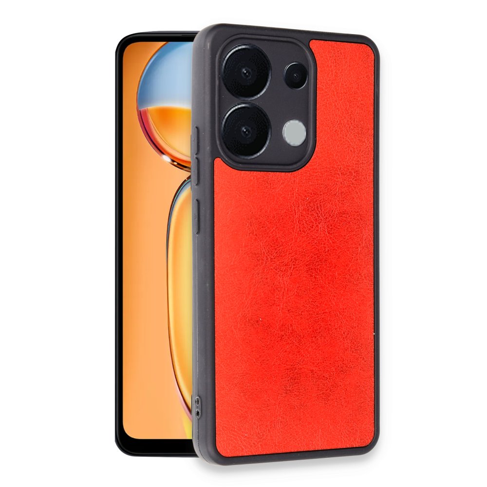 Redmi Note 13 Pro 4G Kılıf Aras Deri Kapak - Kırmızı