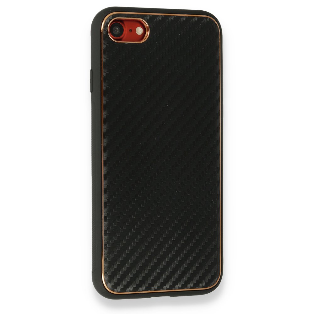  iPhone 7 Kılıf Coco Karbon Silikon - Siyah