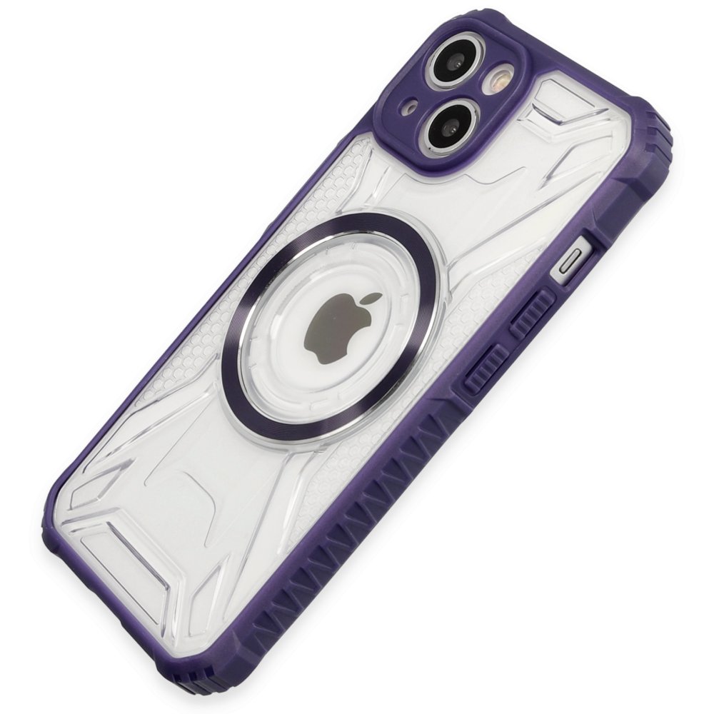  iPhone 14 Kılıf Prag Magneticsafe Kapak - Derin Mor