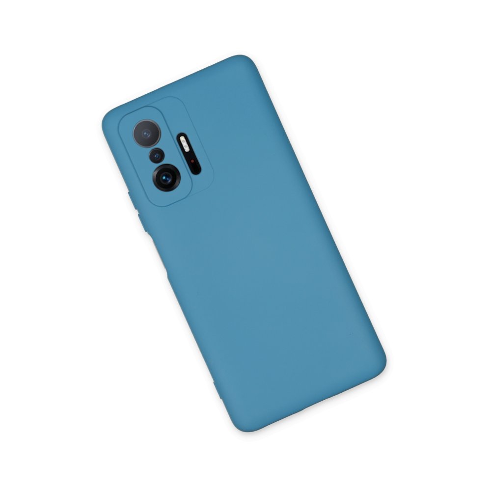 Xiaomi Mi 11T Kılıf Nano içi Kadife Silikon - Mavi  Xiaomi Mi 11T Kılıf Nano içi Kadife Silikon - Mavi