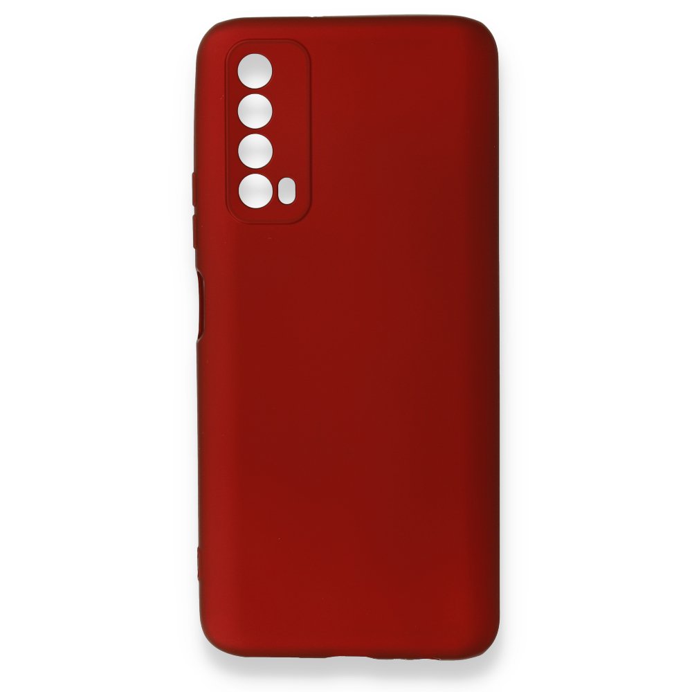 Huawei P Smart 2021 Kılıf First Silikon - Bordo  Huawei P Smart 2021 Kılıf First Silikon - Bordo