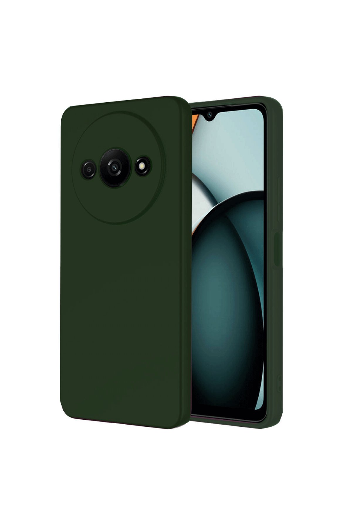  Realme C61 Kılıf First Silikon - Koyu Yeşil
