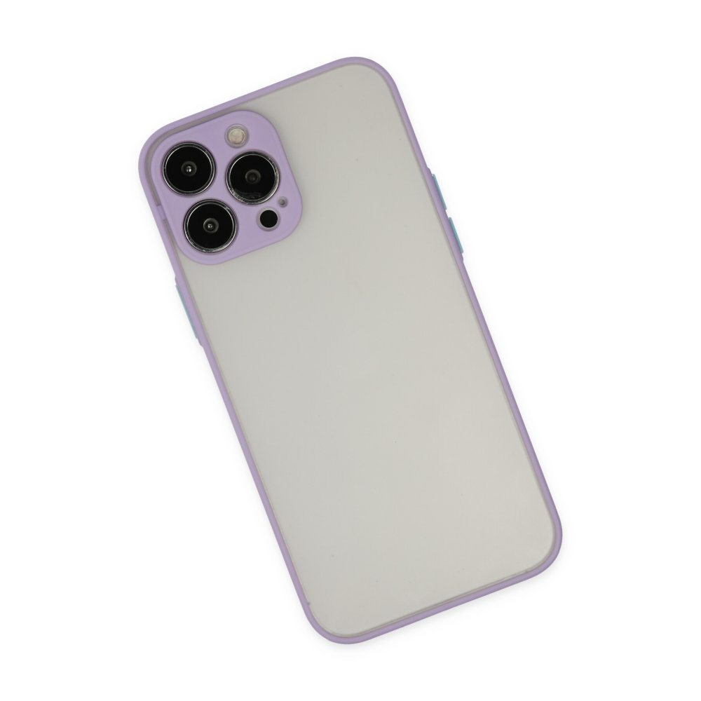  iPhone 15 Pro Kılıf Montreal Silikon Kapak - Mor
