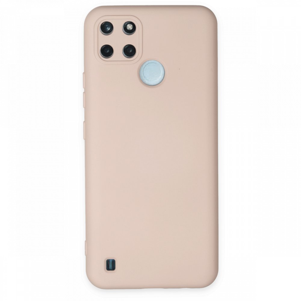  Realme C21Y Kılıf Nano içi Kadife Silikon - Pudra