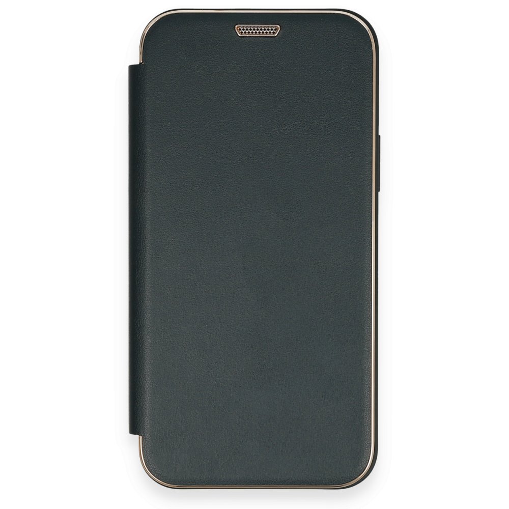  iPhone 11 Kılıf Dolpin Kapaklı - Koyu Yeşil
