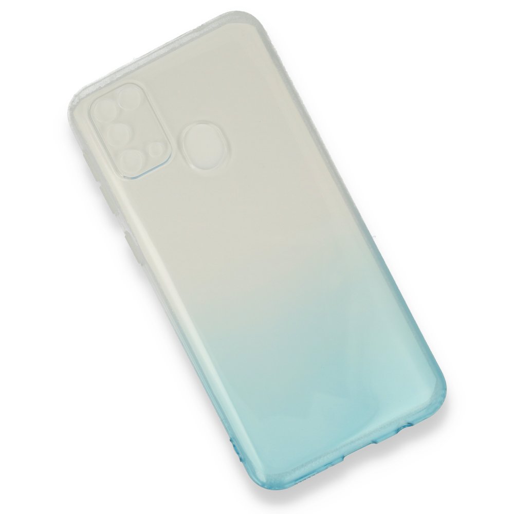  Samsung Galaxy M31 Kılıf Lüx Çift Renkli Silikon - Turkuaz