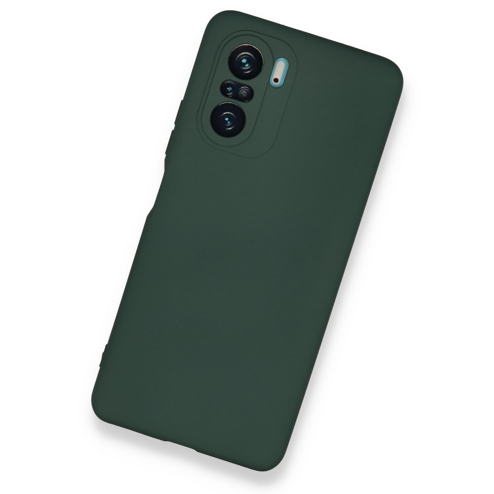  Xiaomi Poco F3 Kılıf Nano içi Kadife Silikon - Koyu Yeşil