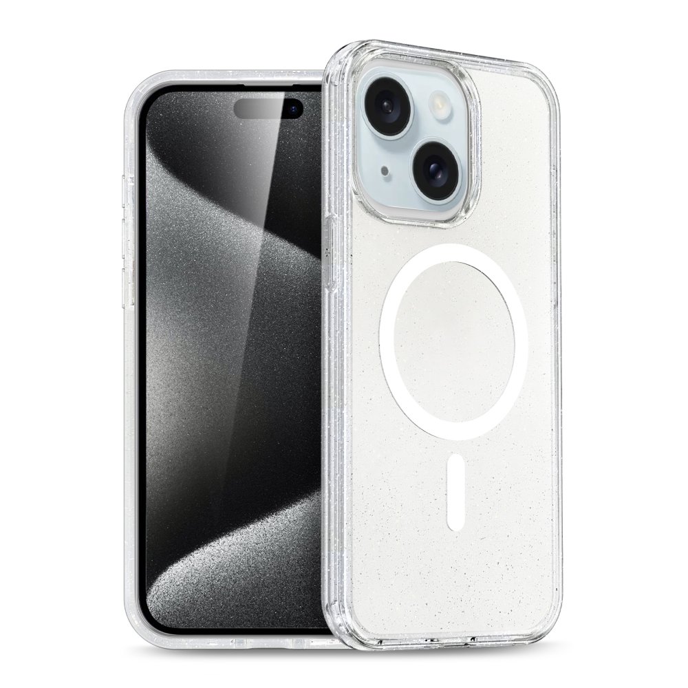  iPhone 15 Plus Kılıf Glow Magsafe Kapak - Şeffaf