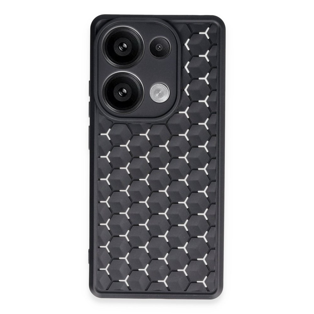 Redmi Note 13 Pro 5G Kılıf Petek Silikon Kapak - Siyah Redmi Note 13 Pro 5G Kılıf Petek Silikon Kapak - Siyah