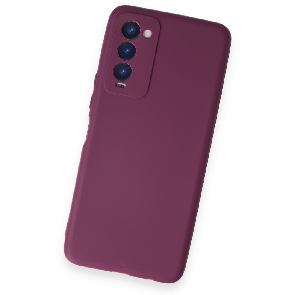 Tecno Camon 18 Kılıf First Silikon - Mor Tecno Camon 18 Kılıf First Silikon - Mor