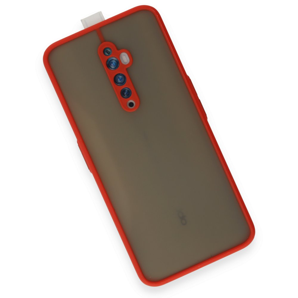  Oppo Reno 2Z Kılıf Montreal Silikon Kapak - Kırmızı