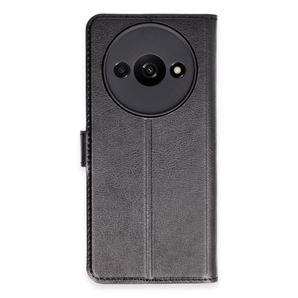 Redmi A3 4G Kılıf Trend S Plus Kapaklı Kılıf - Siyah