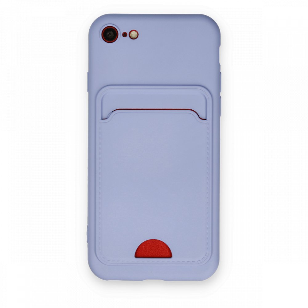  iPhone 8 Kılıf Kelvin Kartvizitli Silikon - Lila