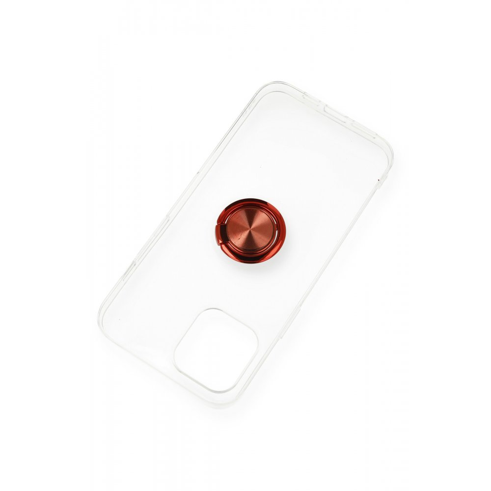 iPhone 12 Mini Kılıf Gros Yüzüklü Silikon - Kırmızı iPhone 12 Mini Kılıf Gros Yüzüklü Silikon - Kırmızı