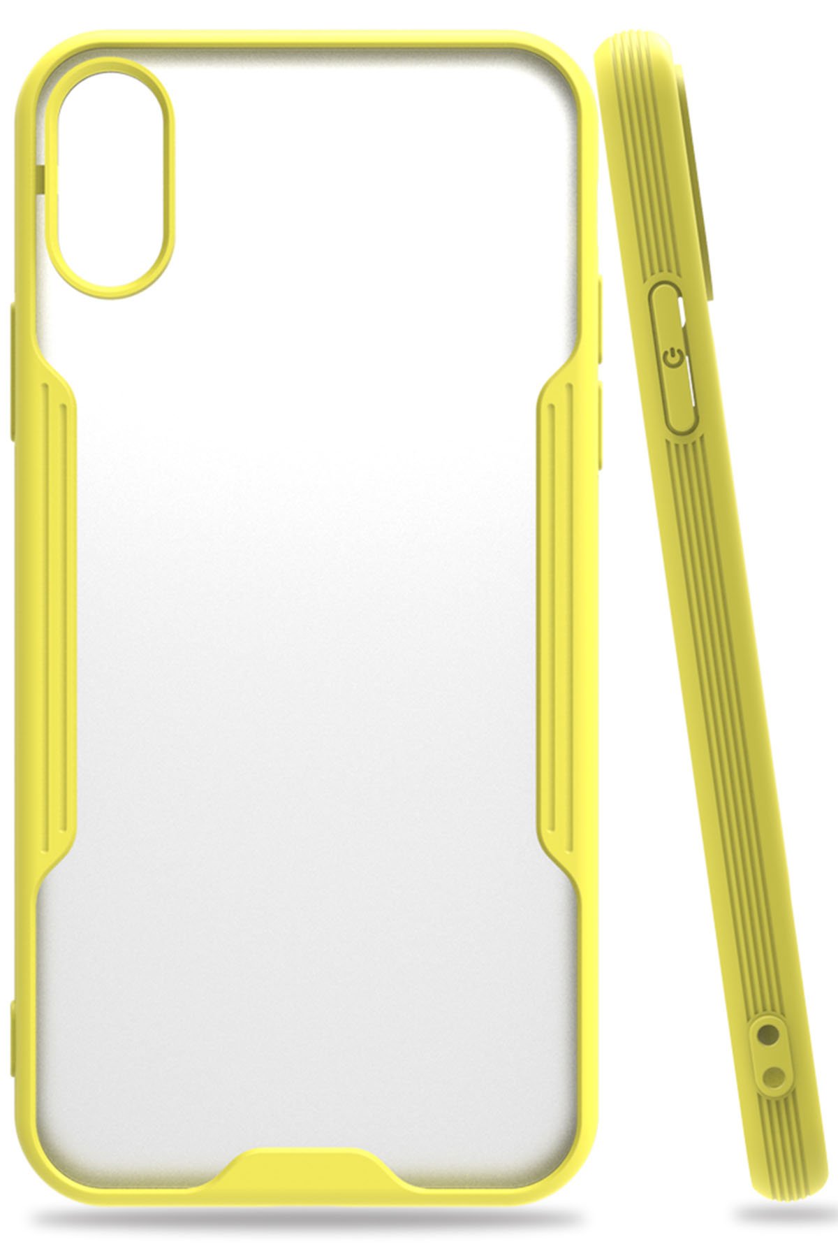  iPhone X Kılıf Platin Silikon - Sarı