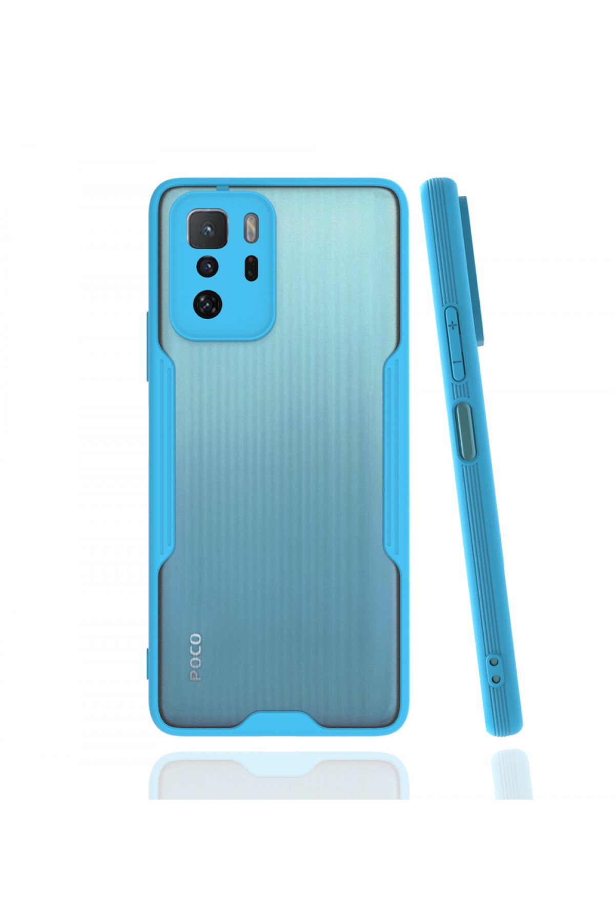  Xiaomi Poco X3 GT Kılıf Platin Silikon - Mavi