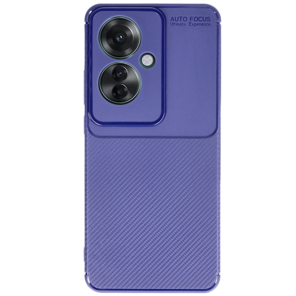 Oppo Reno 11F Kılıf Auto Focus Karbon Kapak - Lacivert Oppo Reno 11F Kılıf Auto Focus Karbon Kapak - Lacivert