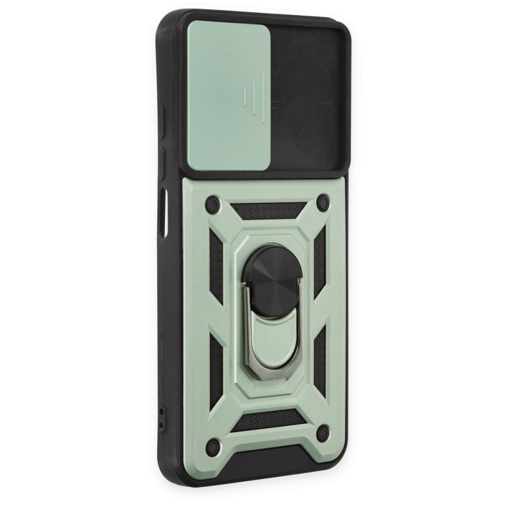  Xiaomi Pocophone M3 Kılıf Pars Lens Yüzüklü Silikon - Yeşil