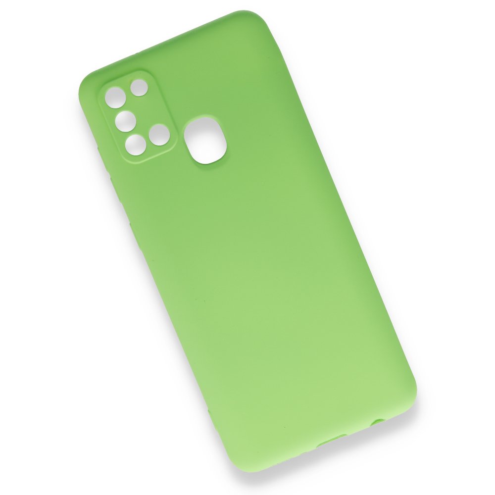  Samsung Galaxy A21S Kılıf First Silikon - Yeşil