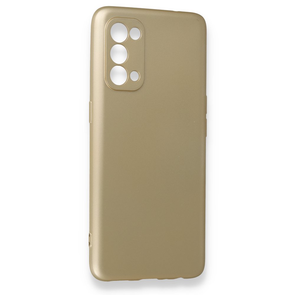 Oppo Reno 5 Kılıf First Silikon - Gold  Oppo Reno 5 Kılıf First Silikon - Gold