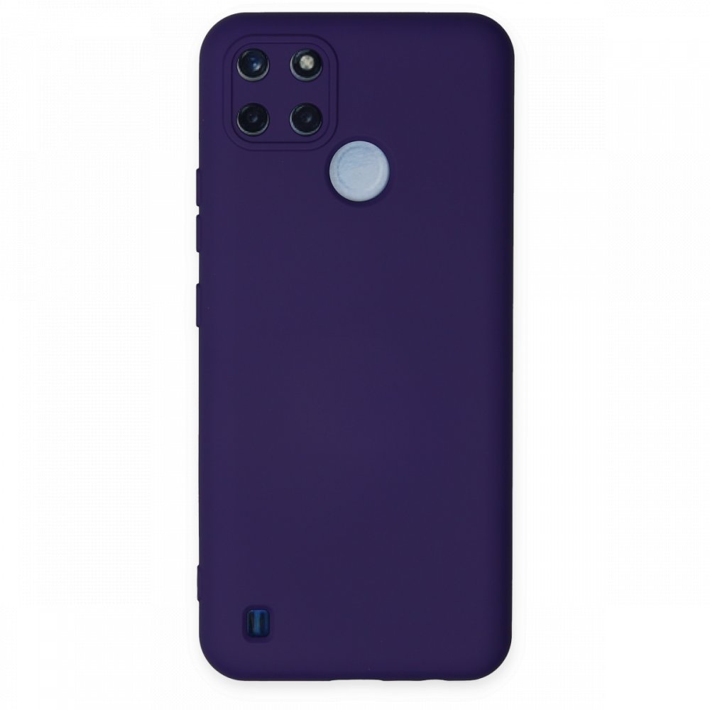  Realme C21Y Kılıf Nano içi Kadife Silikon - Mor