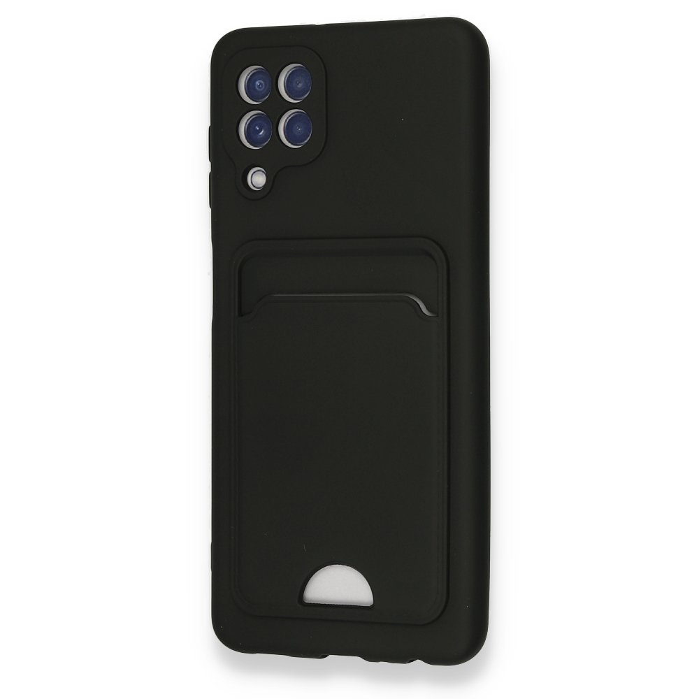  Samsung Galaxy M32 Kılıf Kelvin Kartvizitli Silikon - Siyah