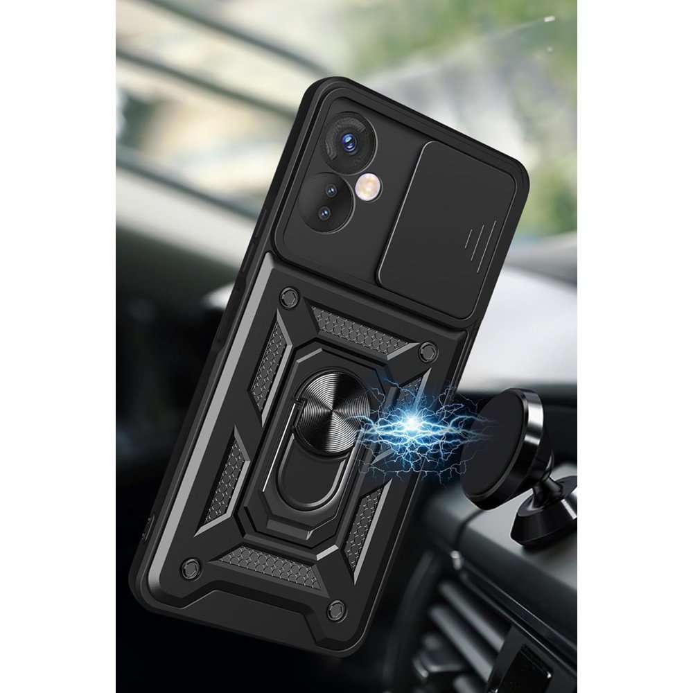 İnfinix Hot 30 5G Kılıf Pars Lens Yüzüklü Silikon - Yeşil İnfinix Hot 30 5G Kılıf Pars Lens Yüzüklü Silikon - Yeşil
