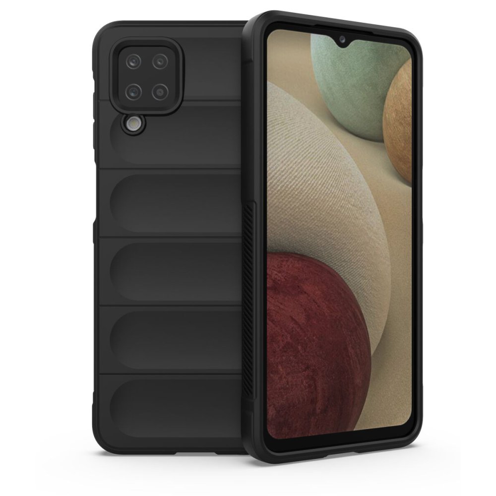  Samsung Galaxy A12 Kılıf Optimum Silikon - Siyah