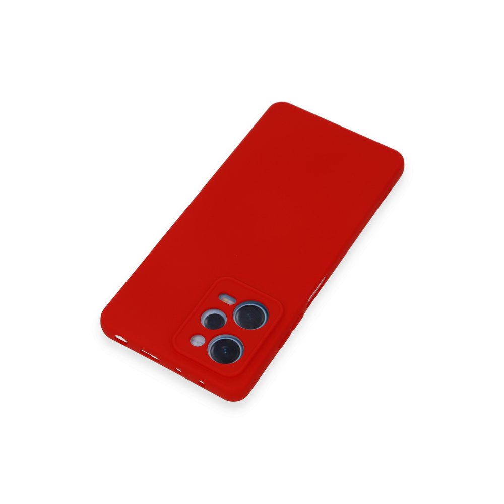 Redmi Note 12 Pro 5G Kılıf Nano içi Kadife Silikon - Kırmızı